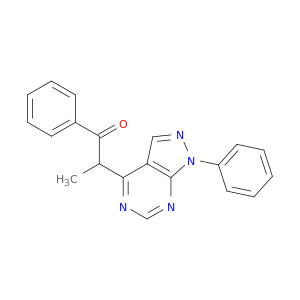 1-Propanone, 1-phenyl-2-(1-phenyl-1H-pyrazolo[3,4-d]pyrimidin-4-yl)-