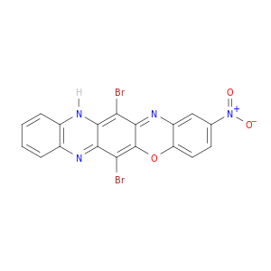 12H-Quinoxalino[2,3-b]phenoxazine, 6,13-dibromo-2-nitro-