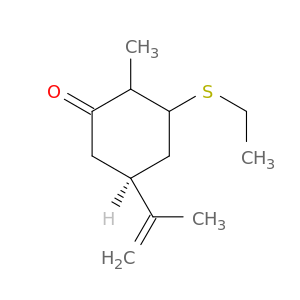 Cyclohexanone, 3-(ethylthio)-2-methyl-5-(1-methylethenyl)-, (5S)-