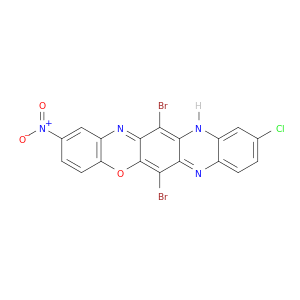 12H-Quinoxalino[2,3-b]phenoxazine, 6,13-dibromo-10-chloro-2-nitro-