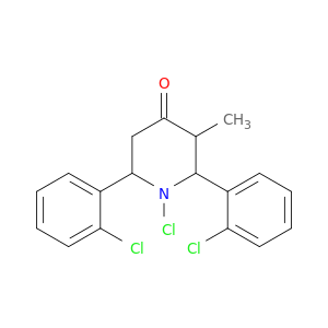 4-Piperidinone, 1-chloro-2,6-bis(2-chlorophenyl)-3-methyl-