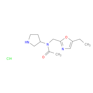 N-[(5-ethyl-1,3-oxazol-2-yl)methyl]-N-(pyrrolidin-3-yl)acetamide hydrochloride