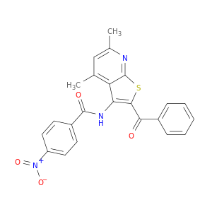 Benzamide, N-(2-benzoyl-4,6-dimethylthieno[2,3-b]pyridin-3-yl)-4-nitro-