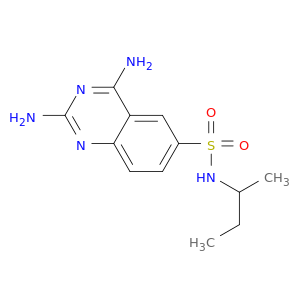 6-Quinazolinesulfonamide, 2,4-diamino-N-(1-methylpropyl)-