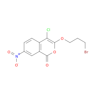 1H-2-Benzopyran-1-one, 3-(3-bromopropoxy)-4-chloro-7-nitro-
