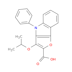4H-Furo[3,2-b]indole-2-carboxylic acid, 3-(1-methylethoxy)-4-phenyl-