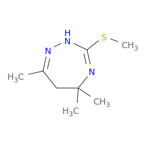 2H-1,2,4-Triazepine, 5,6-dihydro-5,5,7-trimethyl-3-(methylthio)-