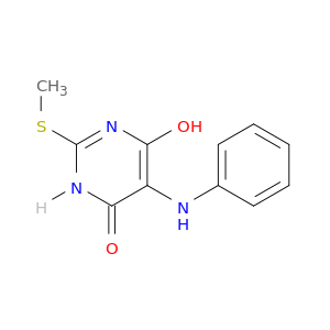 6-hydroxy-2-(methylsulfanyl)-5-(phenylamino)pyrimidin-4(3h)-one