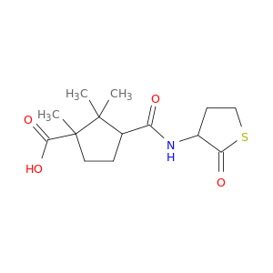 Cyclopentanecarboxylicacid, 1,2,2-trimethyl-3-[[(tetrahydro-2-oxo-3-thienyl)amino]carbonyl]-