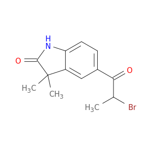 2H-Indol-2-one, 5-(2-bromo-1-oxopropyl)-1,3-dihydro-3,3-dimethyl-