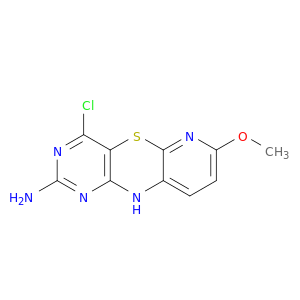 10H-Pyrido[2,3-b]pyrimido[4,5-e][1,4]thiazin-2-amine,4-chloro-7-methoxy-