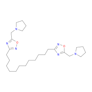 1,2,4-Oxadiazole, 3,3'-(1,12-dodecanediyl)bis[5-(1-pyrrolidinylmethyl)-