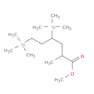 Hexanoic acid, 2-methyl-4,6-bis(trimethylsilyl)-, methyl ester