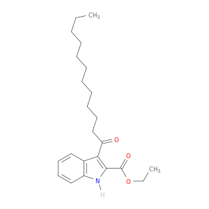 1H-Indole-2-carboxylic acid, 3-(1-oxododecyl)-, ethyl ester