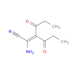 2-Hexenenitrile, 2-amino-4-oxo-3-(1-oxopropyl)-
