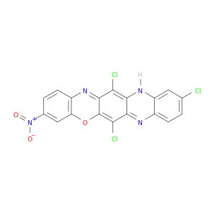 12H-Quinoxalino[2,3-b]phenoxazine, 6,10,13-trichloro-3-nitro-