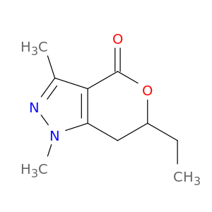 Pyrano[4,3-c]pyrazol-4(1H)-one, 6-ethyl-6,7-dihydro-1,3-dimethyl-