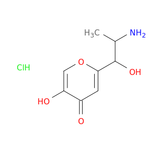 4H-Pyran-4-one, 2-(2-amino-1-hydroxypropyl)-5-hydroxy-, hydrochloride