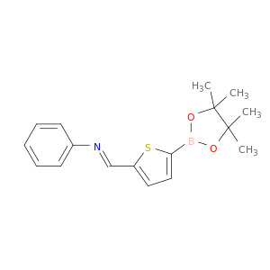 (E)-N-((5-(4,4,5,5-四甲基-1,3,2-二氧硼杂环戊烷-2-基)噻吩-2-基)亚甲基)苯胺