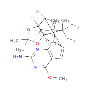 7-[5-O-[(1,1-Dimethylethyl)dimethylsilyl]-2,3-O-(1-methylethylidene)-β -D-ribofuranosyl]-4-methoxy-7H-pyrrolo[2,3-d]pyrimidin-2-amine