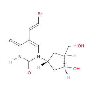 5-((E)-2-BROMO-VINYL)-1-((1R,3S,4R)-3-HYDROXY-4-HYDROXYMETHYL-CYCLOPENTYL)-1H-PYRIMIDINE-2,4-DIONE