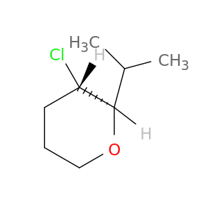 2H-Pyran, 3-chlorotetrahydro-2-(1-methylethyl)-, trans-