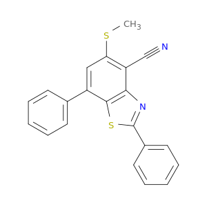 4-Benzothiazolecarbonitrile, 5-(methylthio)-2,7-diphenyl-