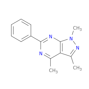 1H-Pyrazolo[3,4-d]pyrimidine, 1,3,4-trimethyl-6-phenyl-