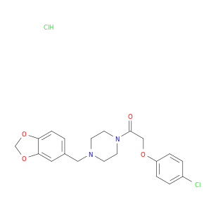 1-(4-(苯并[d][1,3]二氧戊环-5-基甲基)哌嗪-1-基)-2-(4-氯苯氧基)乙酮盐酸盐