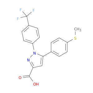 5-(4-甲硫基-苯基)-1-(4-三氟甲基-苯基)-1H-吡唑-3-羧酸