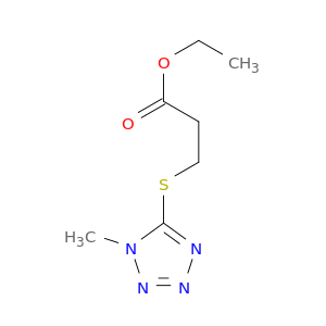 Propanoic acid, 3-[(1-methyl-1H-tetrazol-5-yl)thio]-, ethyl ester