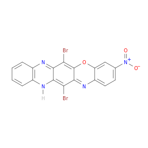 12H-Quinoxalino[2,3-b]phenoxazine, 6,13-dibromo-3-nitro-