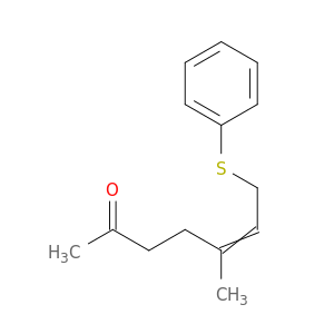 5-Hepten-2-one, 5-methyl-7-(phenylthio)-