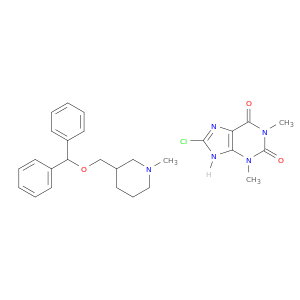 3-(DIPHENYLMETHOXYMETHYL)-1-METHYLPIPERIDINE CHLOROTHEOPHYLLINE
