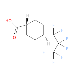 Cyclohexanecarboxylic acid, 4-(heptafluoropropyl)-, trans-