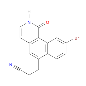 Benz[h]isoquinoline-6-propanenitrile, 9-bromo-1,2-dihydro-1-oxo-