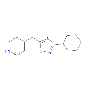 4-[(3-Cyclohexyl-1,2,4-oxadiazol-5-yl)methyl]piperidine hydrochloride