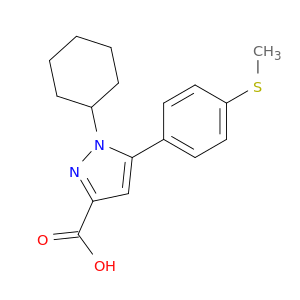 5-(4-甲硫基-苯基)-1-环己基-1H-吡唑-3-羧酸