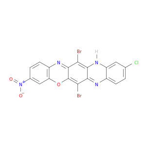 12H-Quinoxalino[2,3-b]phenoxazine, 6,13-dibromo-10-chloro-3-nitro-