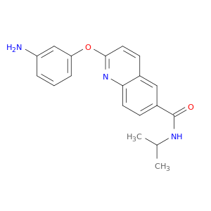 6-Quinolinecarboxamide, 2-(3-aminophenoxy)-N-(1-methylethyl)-