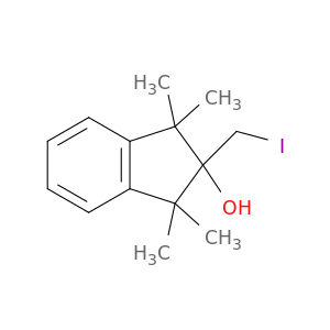 1H-Inden-2-ol, 2,3-dihydro-2-(iodomethyl)-1,1,3,3-tetramethyl-