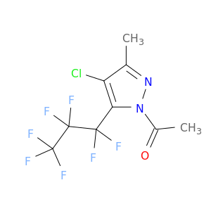 1-Acetyl-4-chloro-5(3)-methyl-3(5)-perfluoropropylpyrazole