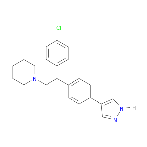 Piperidine, 1-[2-(4-chlorophenyl)-2-[4-(1H-pyrazol-4-yl)phenyl]ethyl]-
