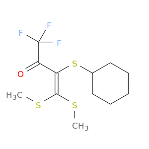 3-Buten-2-one, 3-(cyclohexylthio)-1,1,1-trifluoro-4,4-bis(methylthio)-
