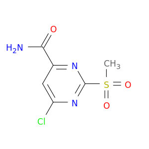 6-chloro-2-(methylsulfonyl)pyrimidine-4-carboxamide
