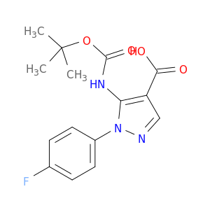 5-((tert-Butoxycarbonyl)amino)-1-(4-fluorophenyl)-1H-pyrazole-4-carboxylic acid