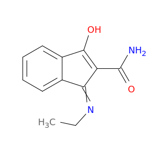 1H-Indene-2-carboxamide, 1-(ethylimino)-3-hydroxy-