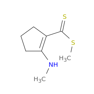 1-Cyclopentene-1-carbodithioic acid, 2-(methylamino)-, methyl ester