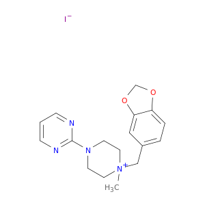 1-(1,3-benzodioxol-5-ylmethyl)-1-methyl-4-(pyrimidin-2-yl)piperazin-1-ium iodide