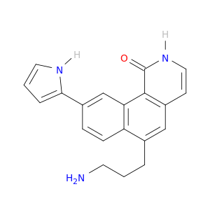 Benz[h]isoquinolin-1(2H)-one, 6-(3-aminopropyl)-9-(1H-pyrrol-2-yl)-
